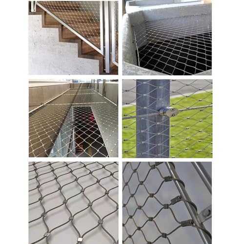 Éliminez les risques de vide | Filet de protection en acier inoxydable 304 pour balcon