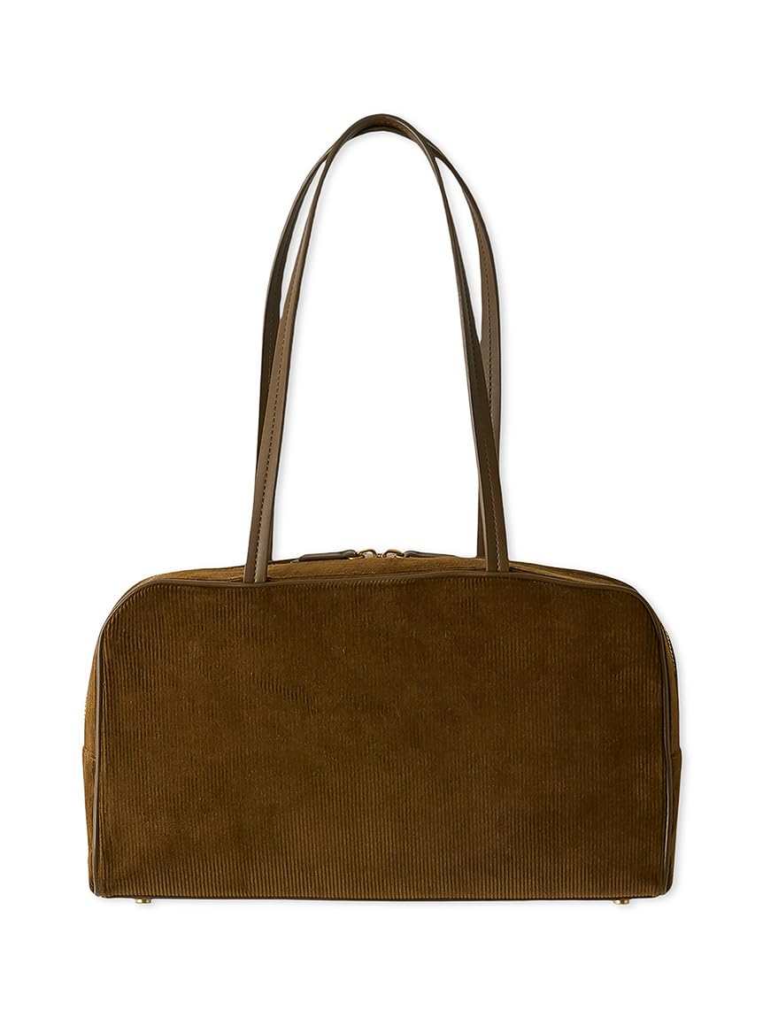 Mila Owen トートバッグ巾着付きラージボストン キャメル MOチャーム付