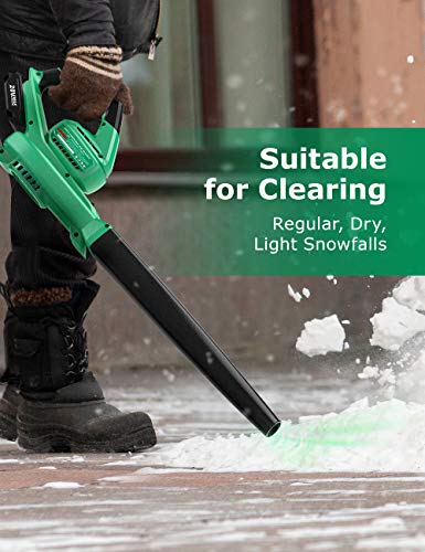 Cordless Leaf Blower - 200 CFM 150 MPH Battery-Operated Blower for Blowing Leaves, Snow Debris and Dust, 20V Electric Leaf Blower with Battery and Charger for Yard, Work Around The House