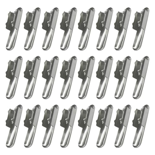 GSHLLO 200 Pcs Metal Elastic Cord Crimp Ends Webbing Barbed Cord Ends Binding Cord Fastener Ends Caps Elastic Barbed Cord Fasteners Jewelry Making Cord Ends