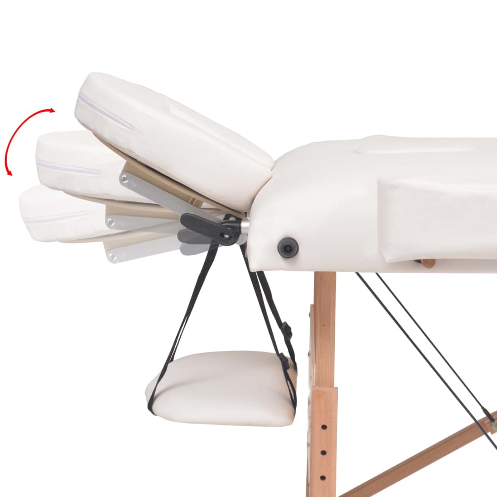 Lettino da Massaggio Pieghevole 3 Zone Spessore 10 cm Bianco,Salute e Bellezza,Cura della Persona,Massaggi e Relax,Poltrone da massaggio-110152