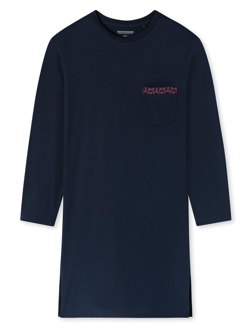 Schiesser Koszulka nocna Mężczyźni Schiesser Herren Nachthemd Lang - Bigshirt - Sleepshirt - Organic Cotton - Comfort Nightwear
