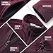 33,000ft Damen Fleecejacke mit Durchgehendem Reißverschluss Stehkragen Damen Leichte Fleece Jacke Outdoor Damenjacke für Wandern und Freizeit,Weinrot M