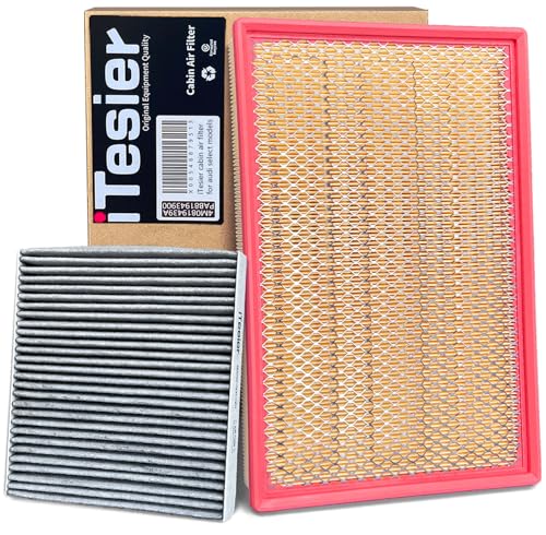 ITESIER Cabin Engine Air Filter kit for 2011-2024 Ram 1500 (NOT FOR 6.2L TRX) Ram 1500 Classic (2019-2024) for Dodge Ram 1500 Select Models Replaces 68441763AA 68406048AA