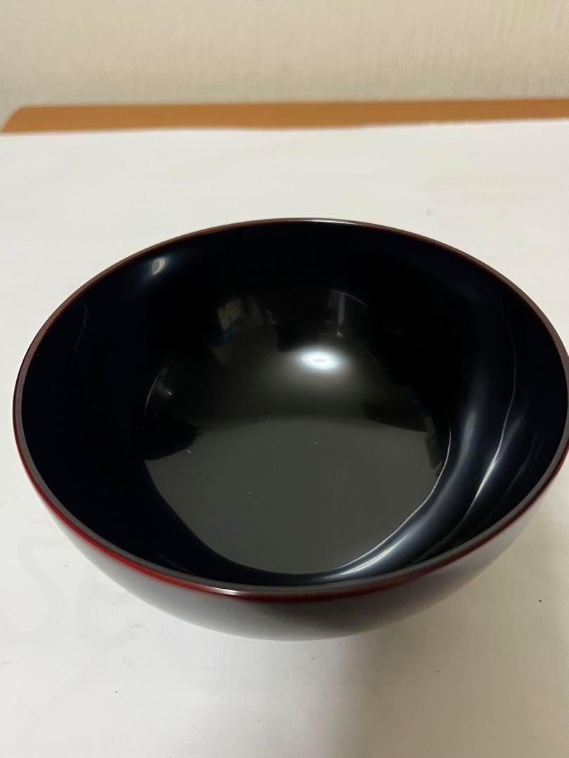 天然木朱漆塗 木曽漆器 金彩蒔絵慶事用吸い物碗5客揃 天然木朱漆塗