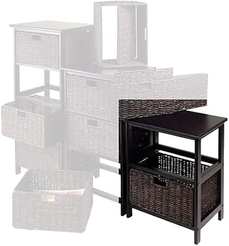 Miniatura 4 de Winsome Estante de almacenamiento de Omaha con canastas plegables.