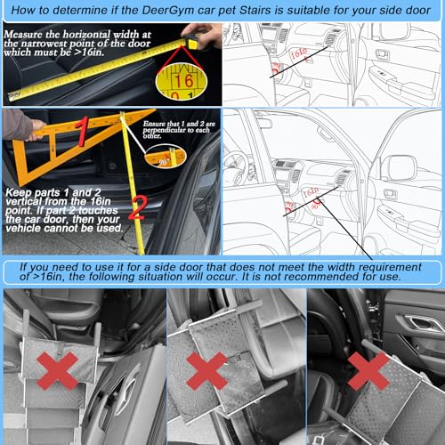 Deergym 5-Step Wide Foldable Dog Ramp