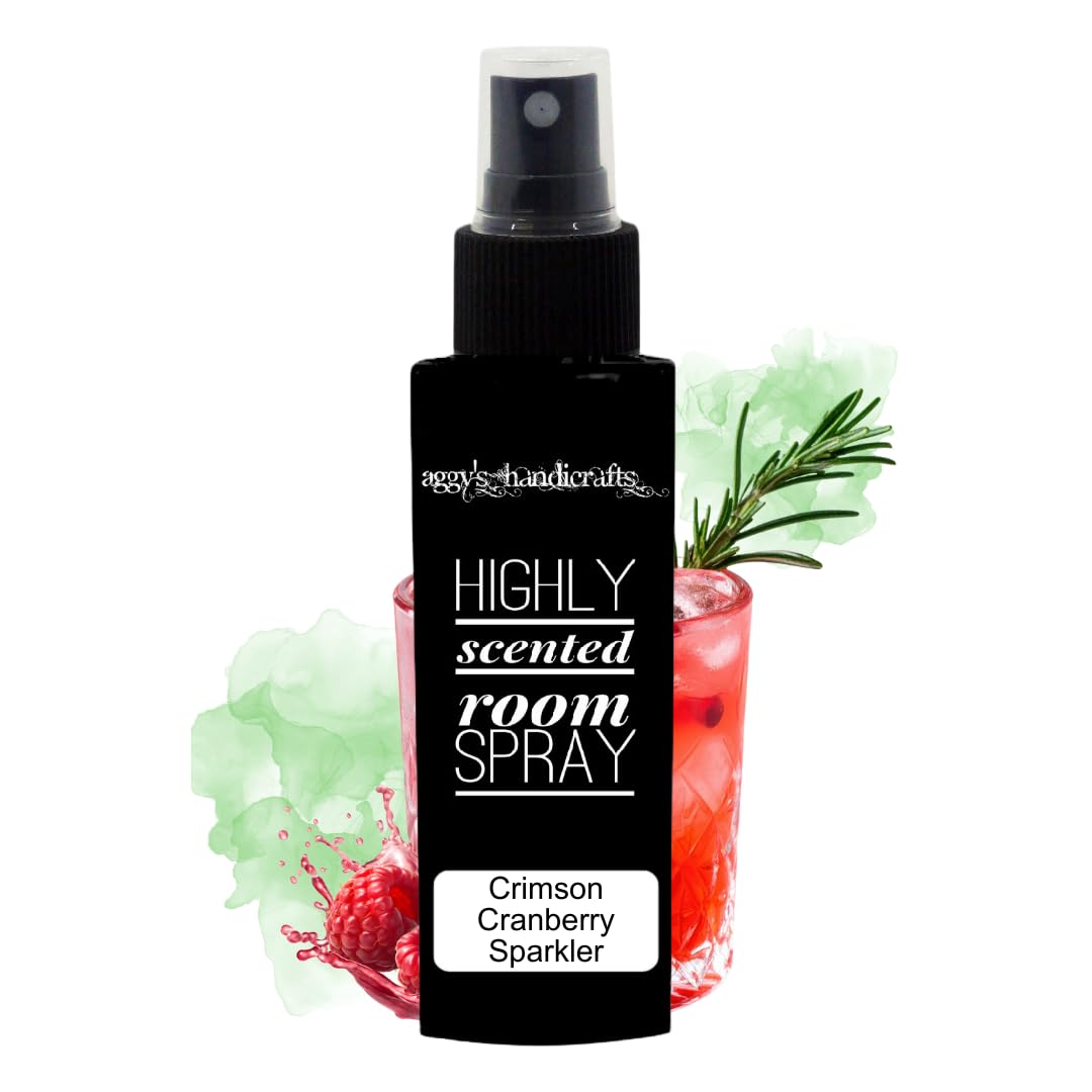 CRIMSON CRANBERRY SPARKLER Handmade Highly Scented Room Spray (Travel Size)
