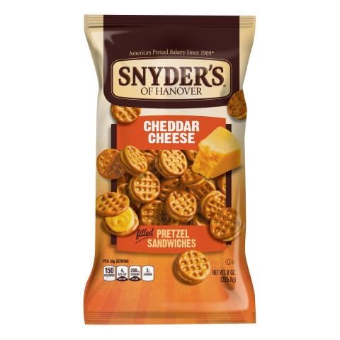 Snyders of Hanover Pretzel Sandwiches, Cheddar Cheese, 8 Oz Cover