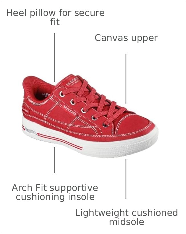 Image of Skechers Women's Arcade See Ya There | Casual sneaker, Patented Skechers Arch Fit insole with Podiatrist-Certified Arch Support, Slip-Ins, Machine Washable