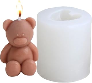 Silicone Bear Mold,3D Cute Bear Scented Candle Mold | Handmade Scented Candle Epoxy Resin Silicone for Candles Home Decoration Plaster Crafts Fondant Dessert