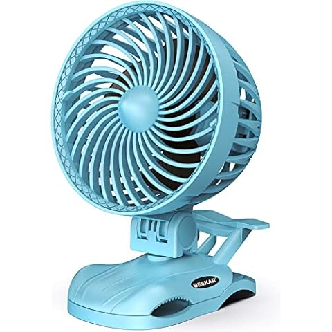 BESKAR Clip on Fan Small Desk Fan - Personal USB Fan with CVT Speeds and Strong Airflow, Adjustable Tilt, The Quiet Little Fan for Office Home Bed - Supercar Design Cover
