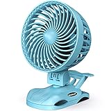 Small Clip on Fan - Personal USB Fan CVT Speeds and Strong Clamp, Adjustable Tilt, Quiet Operation,...