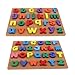 Fenteer 2 Set Puzzle Bois Alphabet Jouets Educatifs Enfant Casse-tête Jigsaw Jouet Montessori