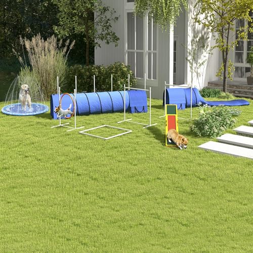 PawHut Hundewippe Hunde Agility Wippe Holz Welpenspielzeug Agility Training Hundesport für große Hunde Natur 180 x 30 x 30 cm