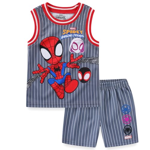 Marvel Spider-Man Miles Morales Avengers Boys Tank Top Shirt and Active Mesh Short Set for Toddlers and Big Kids - image 1