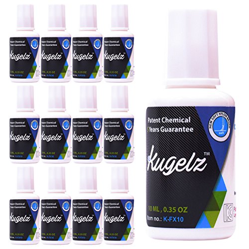 KUGELZ School and Office White Correction Fluid | Bulk Pack of 12 - Quick Drying Liquid Eraser with Brush Applicator – Covers Most Mark Inks – for Papers and Handwritten Documents – 10 ml
