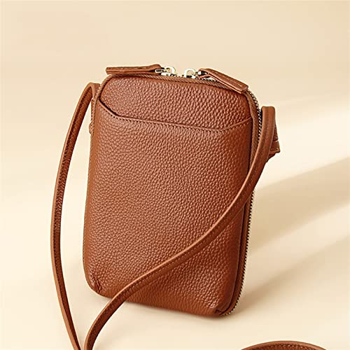 Women's Genuine Leather Handbags One-Shoulder Slant-Span Small Bag Mobile Phone Bag Mini (Color : 03, Size : 14.5 * 20cm)