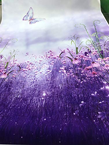 Fuermor Fairytale Background 5X7Ft Purple Flowers And Butterfly Photography Backdrop Photo Props Room Mural Lefu017 #TOP3