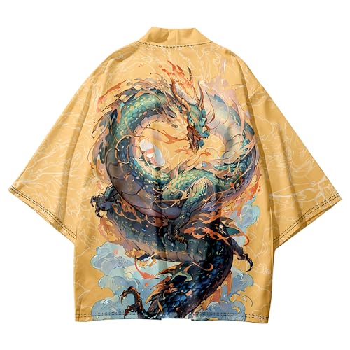 Image of LAI MENG FIVE CATS Women's Summer Cardigan Lightweight Kimono Floral Print Loose Cover up Casual Tops