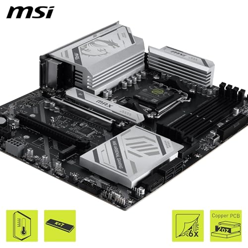Image of MSI MAG X870E Gaming MAX WiFi Motherboard, ATX - Supports AMD Ryzen 9000 /8000 / 7000 Processors, AM5 - DDR5 Memory Boost (up to 8200+ MT /s OC), PCIe 5.0 x16, M.2 Gen5, Wi-Fi 7, 5G LAN