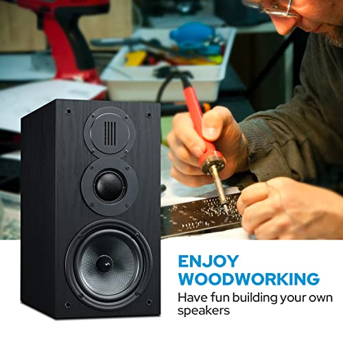 Image of HiVi-Swans DIY 3 Way Passive Bookshelf Speakers Pair - DIY Speaker Kit-Peak Power 120 Watt Home Theater Bookshelf Speakers for Surrounds or Front