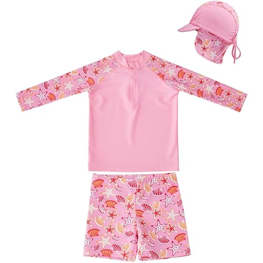 Baby Swim Wear 3 Piece Pink Size 4
