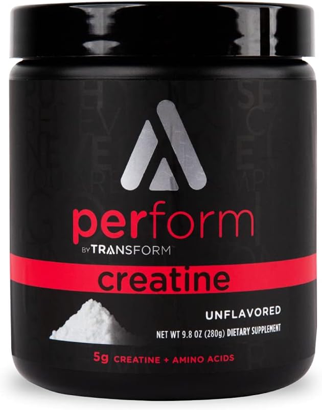 TransformHQ Creatine Monohydrate Powder 28 Servings with Additional Amino Acids, 280g, Perform Creatine - Non-GMO, Gluten Free