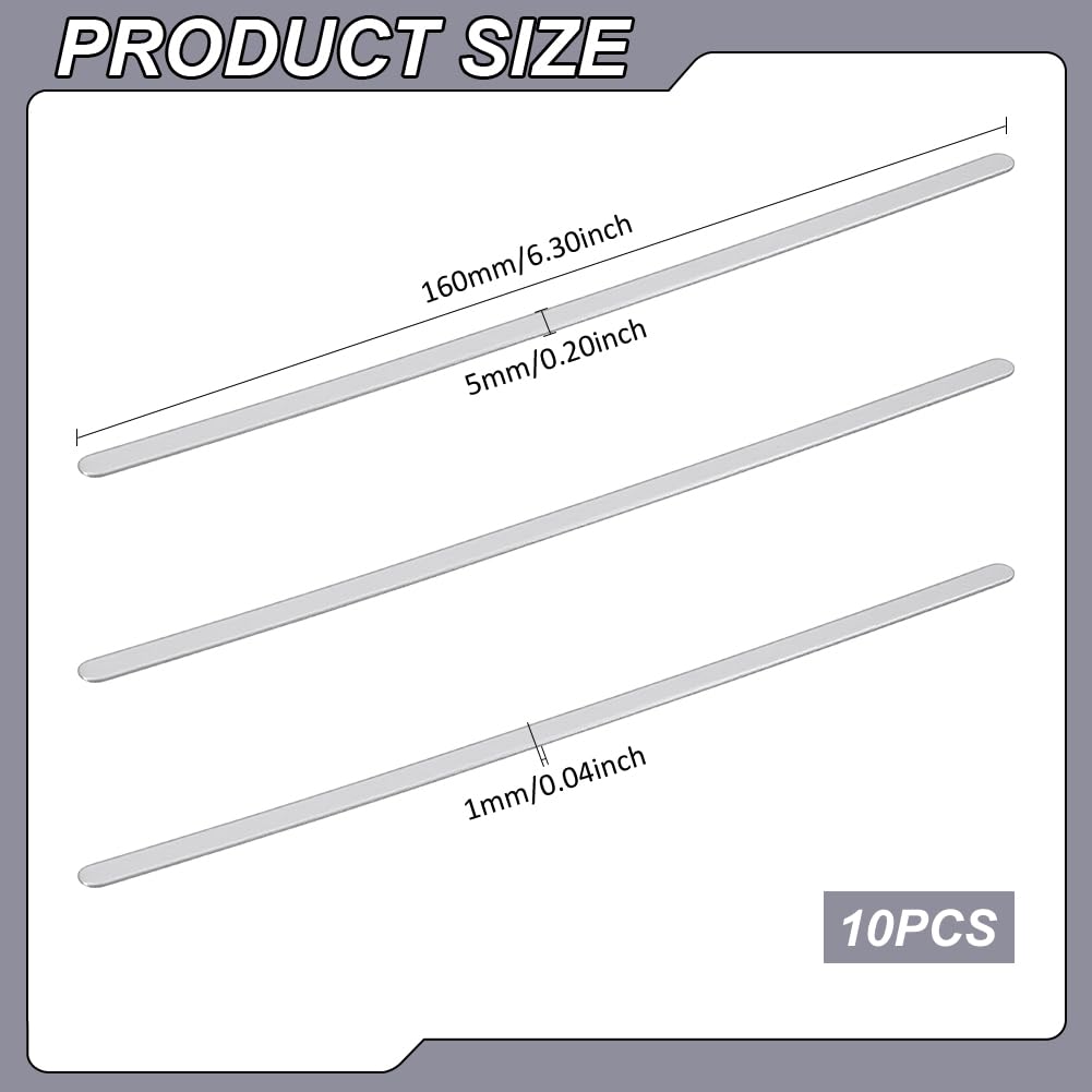 UNICRAFTALE 10 braccialetti grezzi per incisione, in acciaio inox, 16 cm, in pelle, per la produzione di braccialetti e gioielli