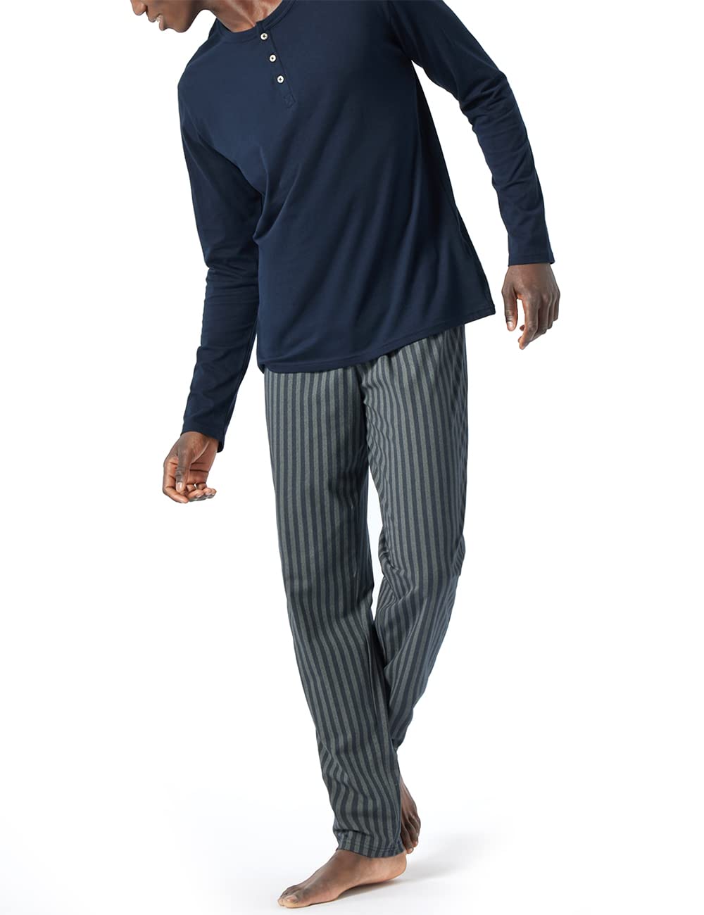 Schiesser Herren Schlafanzug lang mit Bündchen - Nightwear Set