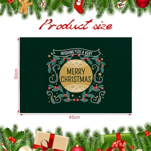 Lvjkes 4 Stück Platzset Weihnachten, 30 x 45 cm Tischsets Abwaschbar - B – Ansicht 2