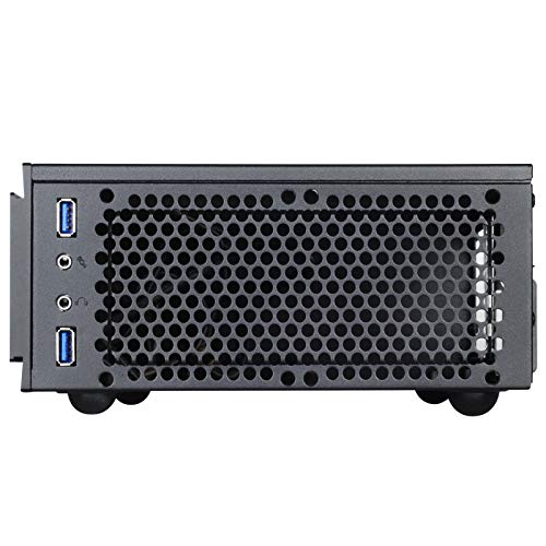 Gabinete para PC SilverStone Technology ML06B de acero de 0.8 mm y panel frontal de aluminio, formato Mini-ITX, ideal para centros multimedia y HTPC miniatura 6