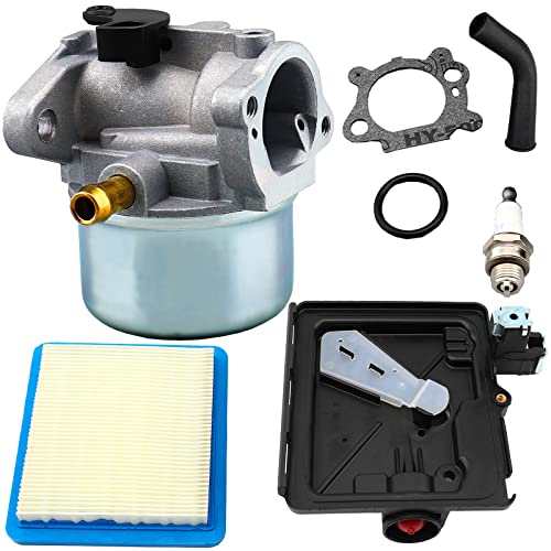 799868 Carburetor + 795259 Air Filter Cleane Primer Bas Replacement for Briggs & Stratton 790821 498254 497586 694202 799872 498170 Engine