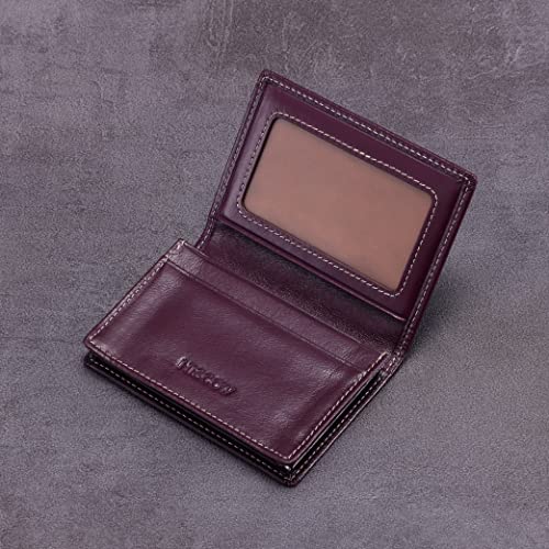 Image of HISCOW Business Card Holder with Large Compartment - Full Grain Leather
