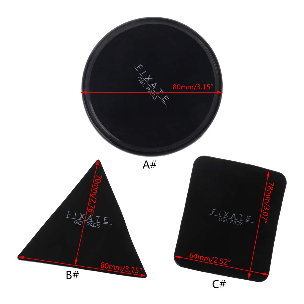 Fixate Gel Pad Potente Fixate Gel Pad Fuerte Stick Adhesivo Pared Casual Stick Flexible Negro A