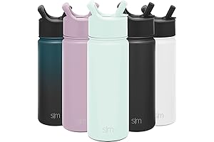 Simple Modern Kids Vacuum Insulated Stainless Steel Water Bottle with Straw Lid...