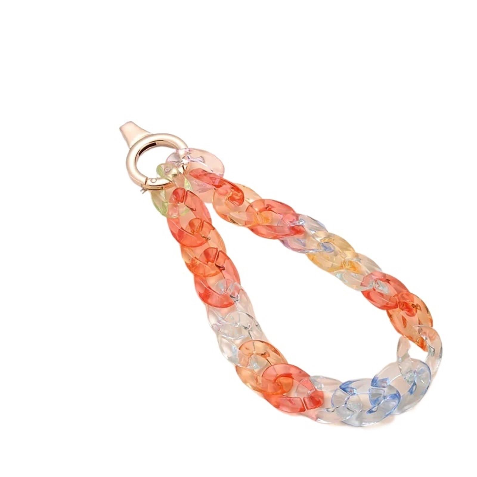 Cadena de plástico de colores y accesorio universal para correa de muñeca anticaída ligera 6