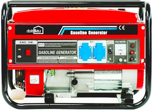 Stromgenerator mit Benzin | Stromerzeuger Notstromaggregat leise | 5 Steckdosen 3x 230V / 1x 400V /â€¦ – Miniatur