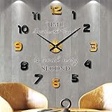 PERFEKTES GESCHENK: Vangold dekorative Wanduhr ist eine großartige Idee für die Dekoration von Restaurants, Büros, Hotels, Wohnzimmer, Schlafzimmer, Kamin Dekor. Ausgestattet mit exquisiten Verpackungen ist die übergroße Wanduhr ein wunderbares Weihnachtsgeschenk, Einweihungsgeschenk für Familie und Freunde.