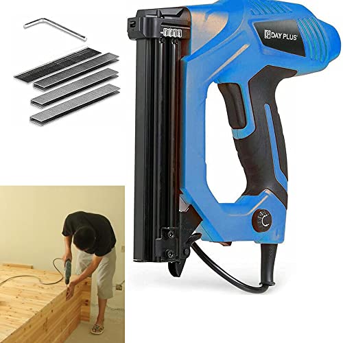 Grapadora eléctrica con cable Clavadora Tacker Nueva pistola de clavos rectos 15-25 mm 220 V 1080 W Pesada para proyectos de bricolaje de tapicería, mejoras para el hogar y carpintería Cover