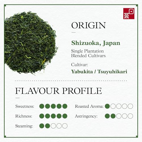 Image of Ocha & Co. Organic Green Tea - Shincha First Harvest Loose Leaf Japanese Tea - Aromatic, Grassy & Sweeter than Sencha Green Tea, 80g /2.8oz