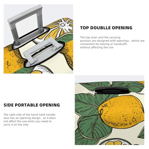 Luggage Cover Lemon Fruit Pattern Travel Luggage Covers Thicker Elastic Suitcase Cover Dustproof Baggage Cover Scratch-Resistant Suitcase Cover Protector Fit 18-32 Inch Luggage Large4