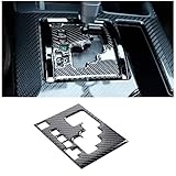 Hoolcar Gear Shift Panel Trim ABS Interior Decor Cover Compatible with 2010-2023 4Runner TRD Pro Off-Road, Soft Carbon Fiber