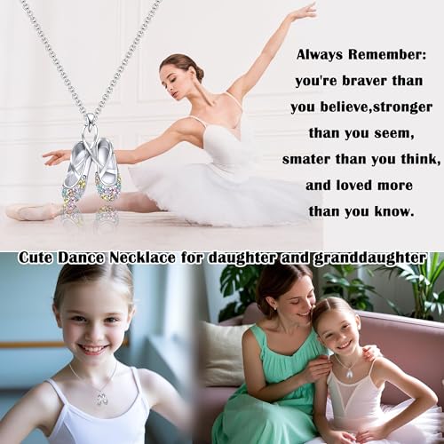 Dance Recital Gifts for Girls, Ballerina Necklace Jewelry, Ballet Gifts for Girls, Ballet Dancer Gifts, Dance Lovers Gifts for Young Girls Recital Dance Team Daughter Granddaughter Niece4