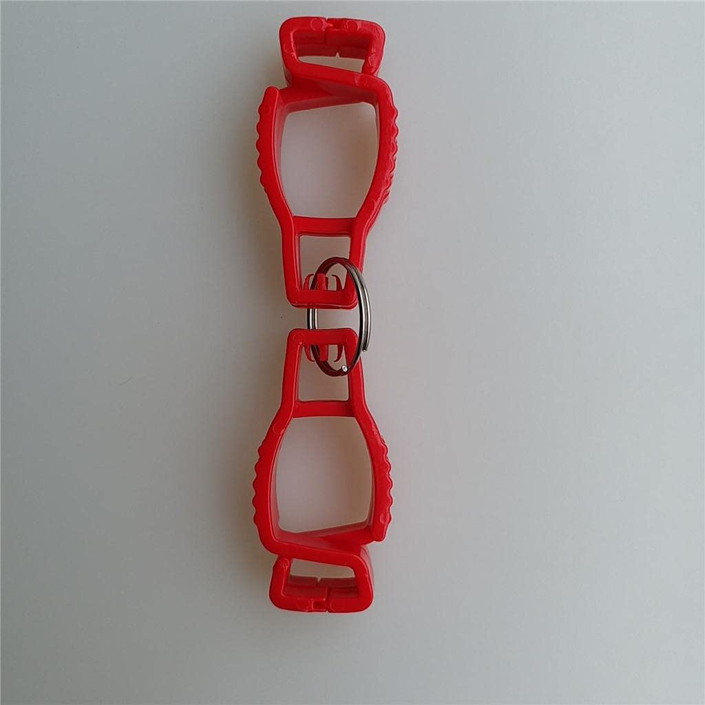 THE STYLE SUTRA Glove Clip Holder Hanger Guard Work Clamp Grabber Catcher Keeper Red