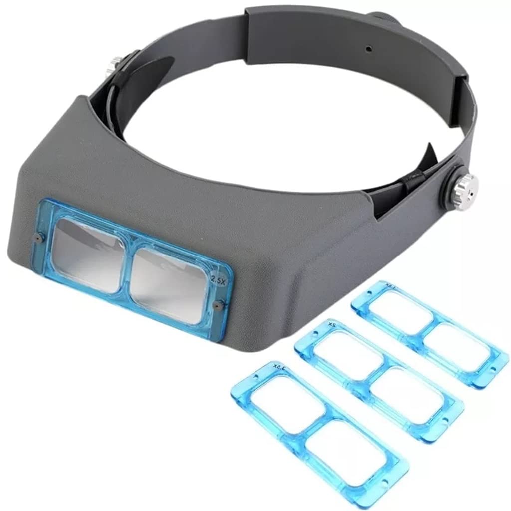 Logros de Lupa con Gafas Mirando hacia Abajo turbantes reparación Casco Tres Manos