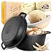 KRUSTENZAUBER 26cm Gusseisen Topf Brot Backen inkl. Gärkorb - Robuste Brotbackform mit Deckel - Idealer Brottopf, Brotbacktopf, Brotbackset Gusseisentopf Brotbacken, Brot Backen Zubehör, Brotform Back Set günstig Kaufen-KRUSTENZAUBER 26cm Gusseisen Topf Brot Backen inkl. Gärkorb - Robuste Brotbackform mit Deckel - Idealer Brottopf, Brotbacktopf, Brotbackset Gusseisentopf Brotbacken, Brot Backen Zubehör, Brotform