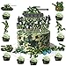 Camoufalge Birthday Party Cake Topper Camo Cupcake Toppers Camo Gree Happy Birthday Cake Decoration for Army Soldier Military Theme Baby Shower Supplies
