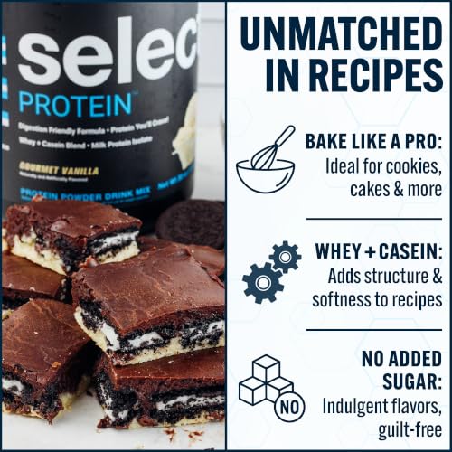 Image of PEScience Select Protein Powder, Whey and Casein Blend, Lean Protein Powder for Women and Men, Low Calorie, Low Carb, Keto Friendly, Gluten Free, Gourmet Vanilla - 55 Servings