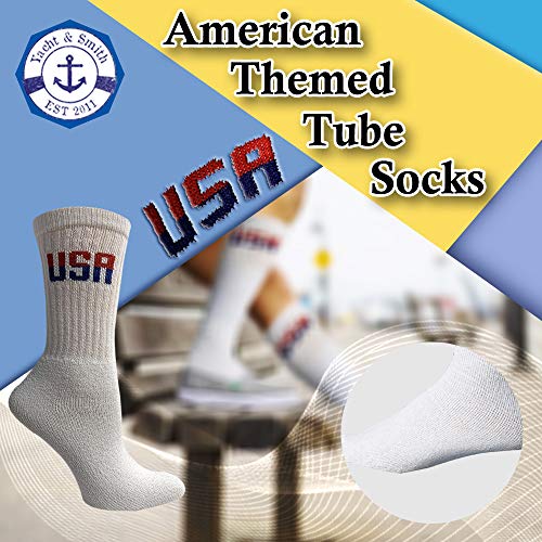 Yacht & Smith USA Pride Wholesale Cotton Socks For Men Woman Children, American Themed Socks3